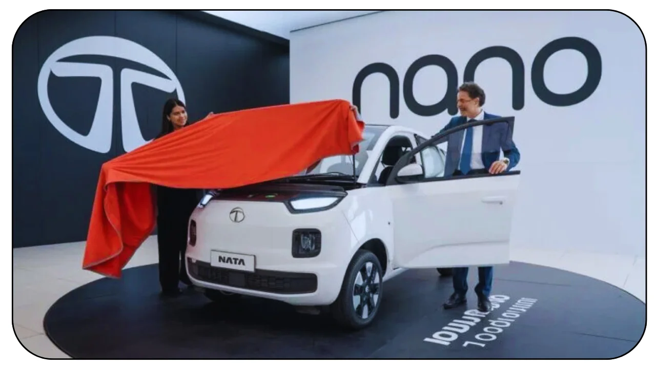 Electric Tata Nano 2025 Launched – 350KM Range, Sunroof & Big Touchscreen for Just ₹6,999 EMI